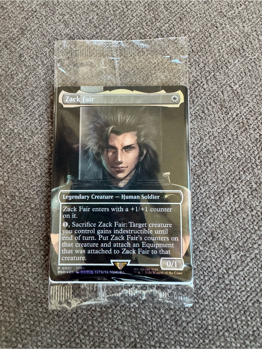 Zack Fair Legendary Creature Trading Card - Black